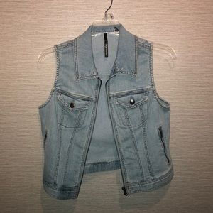 Edgy and flirty jean vest